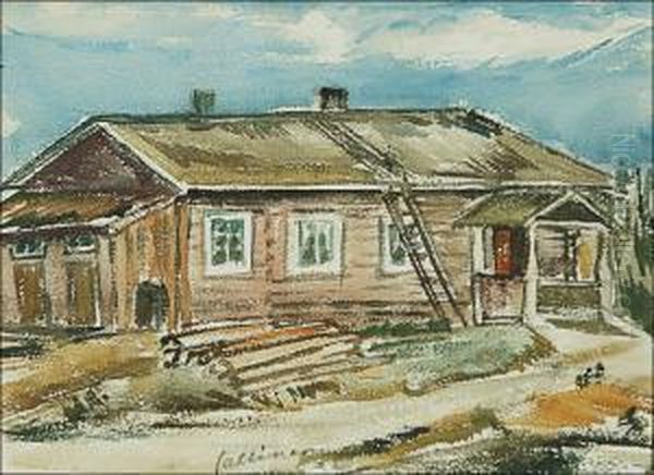 Cottage Oil Painting by Tyko Sallinen