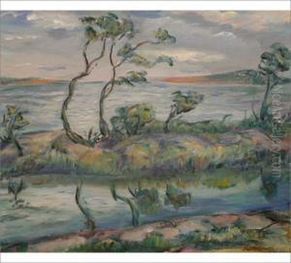 Shore Oil Painting by Tyko Sallinen