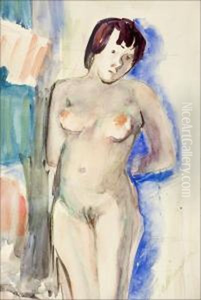 Alastonmalli 1911. Oil Painting by Tyko Sallinen