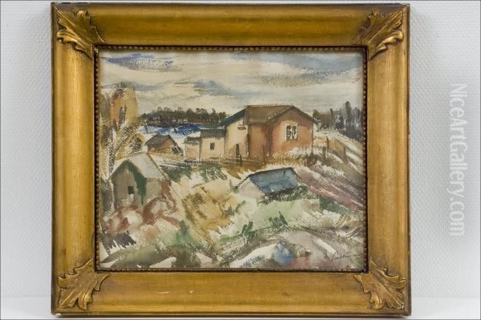 Maisema - Landskap. Oil Painting by Tyko Sallinen