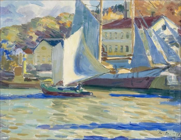 Aurajoki. Oil Painting by Santeri Salokivi