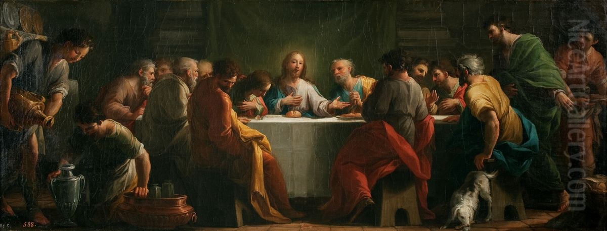 La Ultima Cena Oil Painting by Mariano Salvador Maella