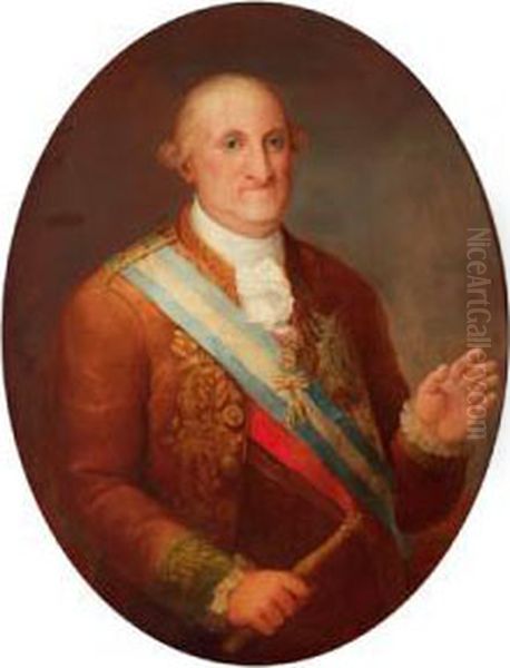 Ritratto Del Re Di Spagna Carlos
 Iv Con L