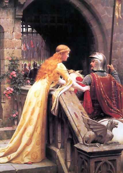 Blair Leighton God Speed Oil Painting by Blair-leighton Edmund