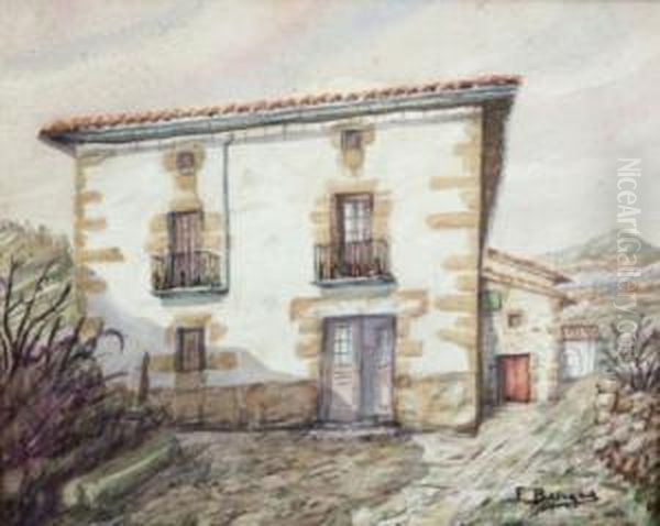 Casona Oil Painting by Francisco Sancha y Lengo