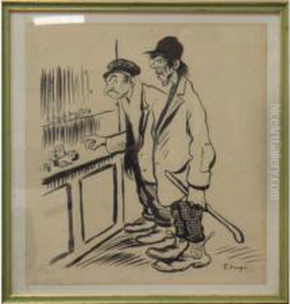 S. . Les Deuxclochards Oil Painting by Francisco Sancha y Lengo