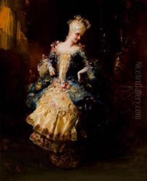 Figura Oil Painting by Salvador Sanchez-Barbudo Morales