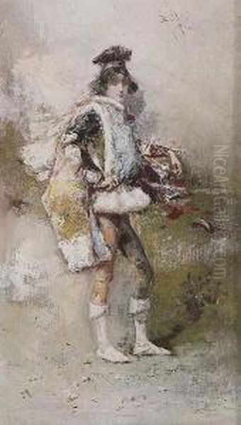 Caballero Renacentista Oil Painting by Salvador Sanchez-Barbudo Morales