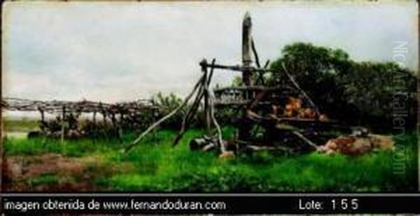 Oleo Sobre Tabla Firmado. La 
Minuciosidad Con La Que Trata El Paisaje, Gracias A Las Ensenanzas E 
Influencias De Carlos De Haes Y De Manuel Wessel De Gimbarda, Le 
Convierten En Uno De Los Mejores Paisajistas De La Epoca,cultivando 
exitos En Las Ex Oil Painting by Emilio Sanchez-Perrier