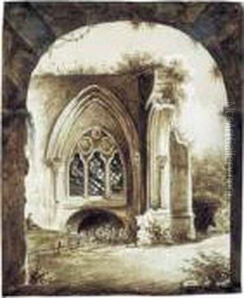 Lavis Original Rehausse A La Plume ; 9,4 X 7,7cm (encadre). Oil Painting by George (nee Dupin) Sand