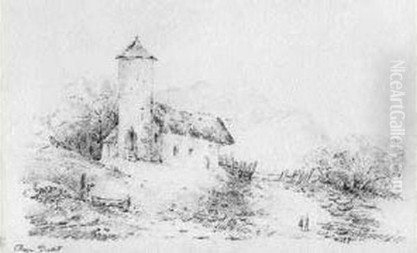 Dessin Original A La Mine De Plomb, Signe En Bas A Gauche < Aur. Dudt > ; 12,3 X 17,2 Cm Oil Painting by George (nee Dupin) Sand