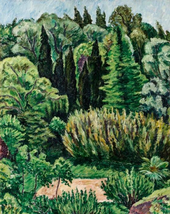 Parken I S:t Chamas, Provence Oil Painting by Gosta Sandels