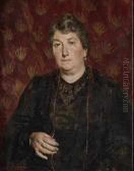 Retrato De Senora Oil Painting by Marceliano Santa Maria Sedano