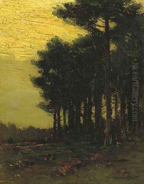 A Stand of Trees at Dusk Oil Painting by Charles Harry Eaton