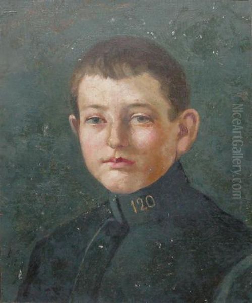Portretul Arhitectului Ionel Munteanu Oil Painting by Gheorghe Sarbu