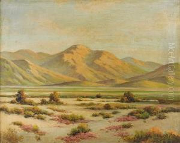 Untitled Desert Scene Oil Painting by Herbert Sartelle