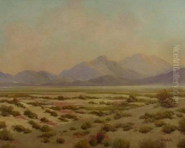 Californiamountainous Landscape Oil Painting by Herbert Sartelle