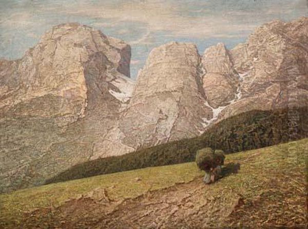 Le Cime Di Lavaredo Oil Painting by Francesco Sartorelli