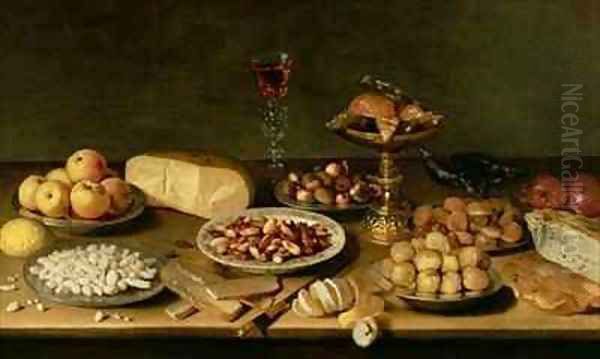 Banquet still life Oil Painting by Jacob Fopsen van Es