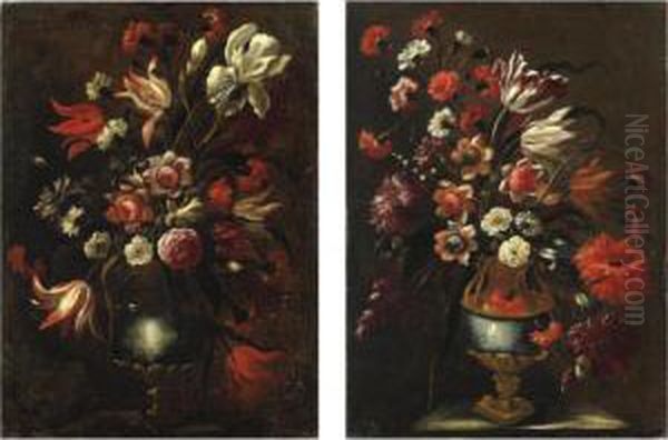 Nature Morte Con Vasi Di Fiori Oil Painting by Andrea Scaccati
