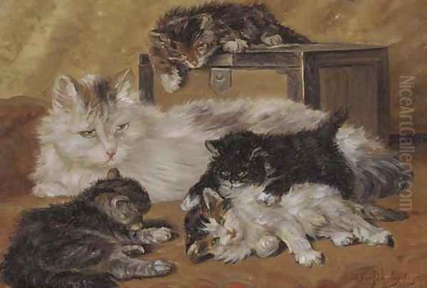 The happy family Oil Painting by Charles van den Eycken