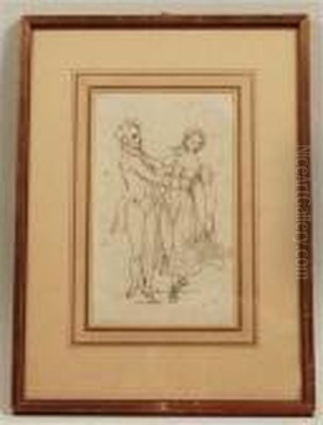 Ein Tanzendespaar Oil Painting by Johann Gottfried Schadow