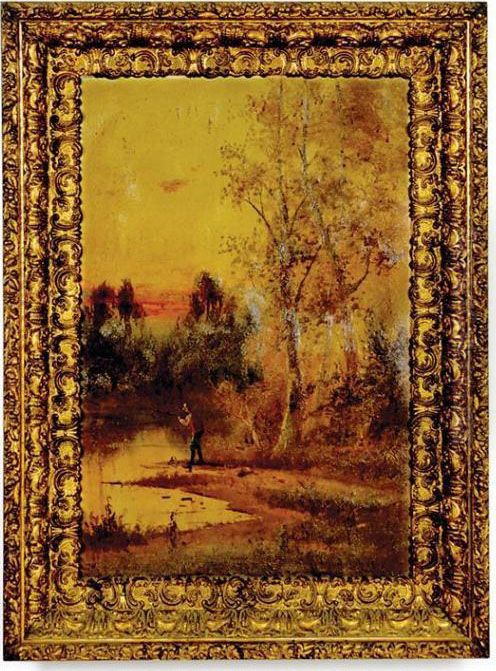 On Fallen Leaf Lake Oil Painting by Frederick Ferdinand Schafer