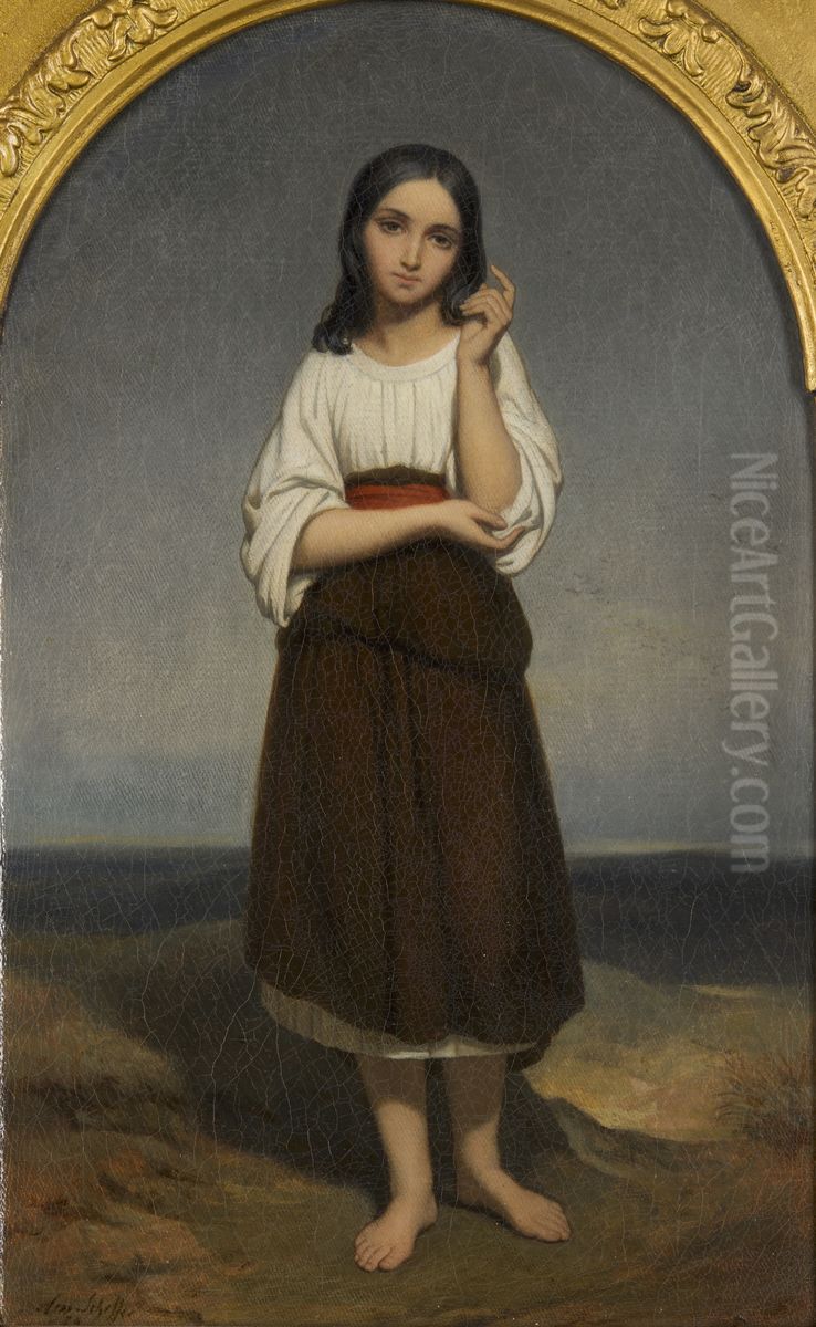 Mignon Verlangende Naar Haar Vaderland Oil Painting by Ary Scheffer