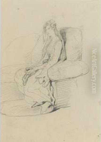 Property From The Estate Of 
Professor Frank Anderson Trapp, To Benefit The National Gallery Of Art 
Acquisitions Fund
 

 
 
 

 
 Seated Greek Woman Oil Painting by Ary Scheffer