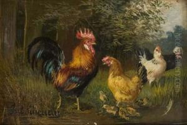 Untitled Oil Painting by Julius Scheurer