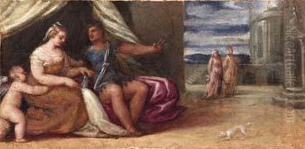Scena Mitologica Oil Painting by Andrea Meldolla Schiavone