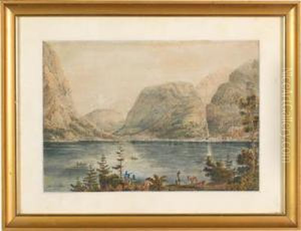 Blick Aufhallstadt Oil Painting by Anton Schiffer