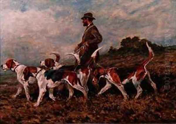 Hound Oil Painting by John Emms