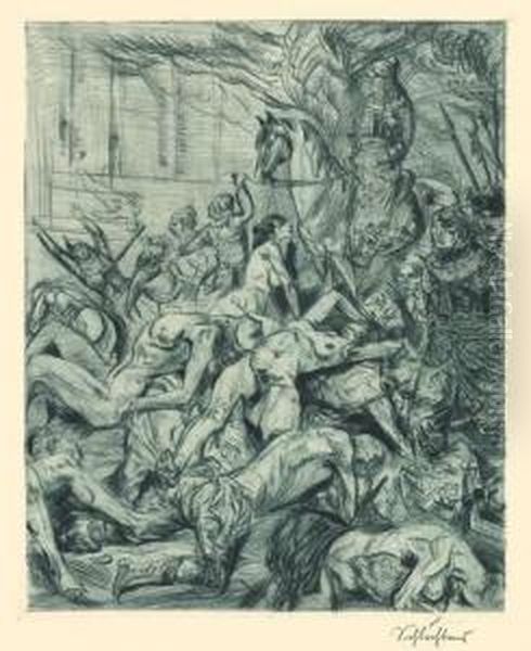 Eroberung Von Bagdad Oil Painting by Rudolf Schlichter