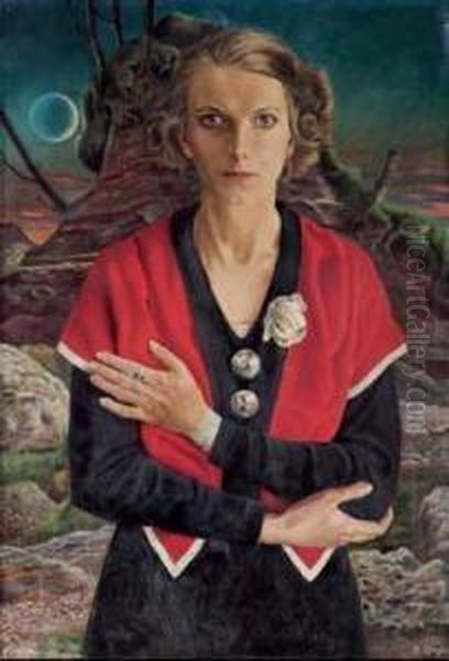 Ritratto Femminile Oil Painting by Rudolf Schlichter