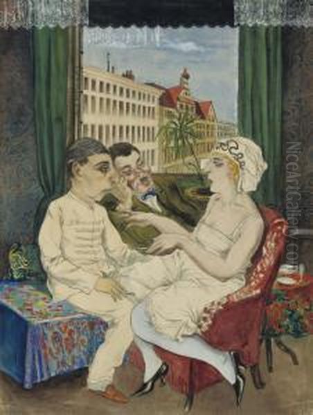 Jeunesse Doree Oil Painting by Rudolf Schlichter