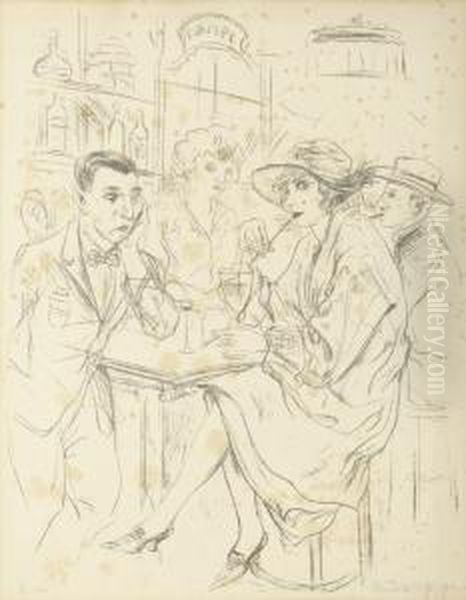 Mampe-stuben Oil Painting by Rudolf Schlichter