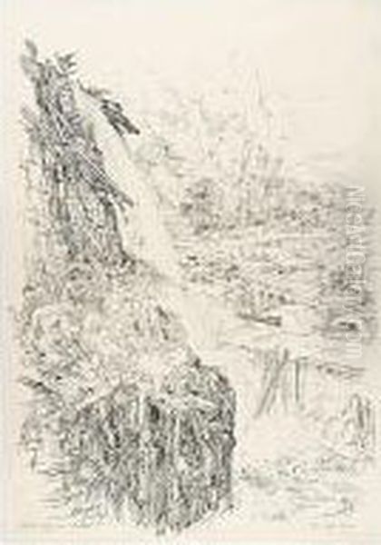 Rette Sich, Wer Kann (save Yourselves, Those Who Can) Oil Painting by Rudolf Schlichter