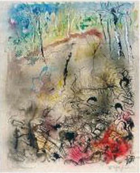 Der Lavastrom (stream Of Lava) Oil Painting by Rudolf Schlichter