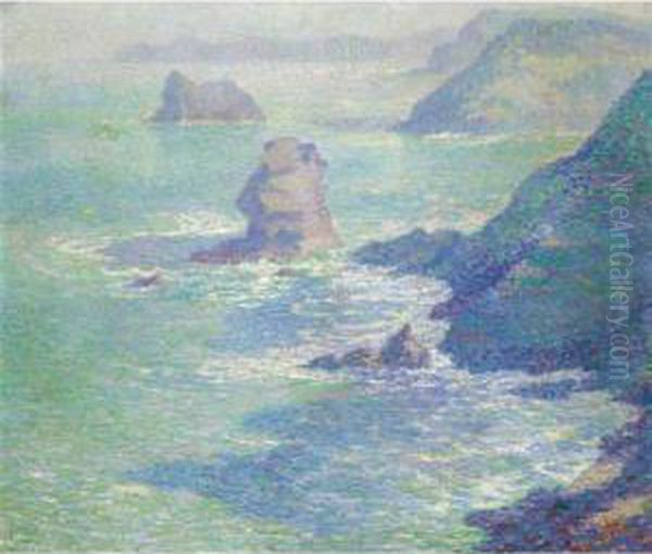 Property Of A Private Belgian Collector
 

 
 
 

 
 Les Falaises Oil Painting by Willy Schlobach
