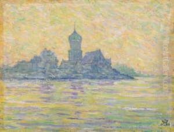 Nonnenhorn Oil Painting by Willy Schlobach