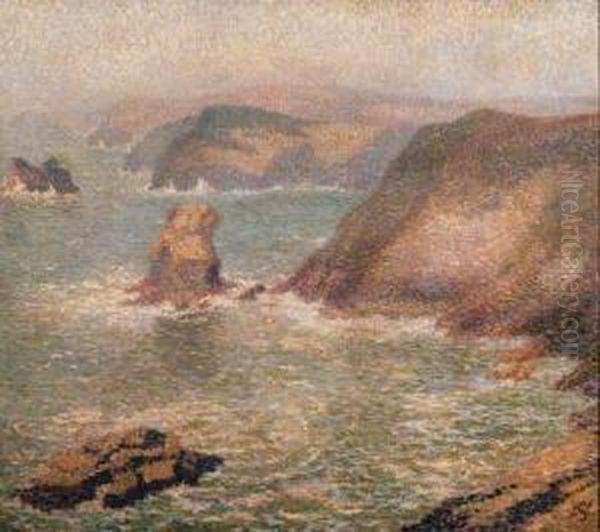 Les Falaises - De Klippen Oil Painting by Willy Schlobach