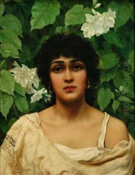 Contemplation Oil Painting by Herbert Gustav Schmalz