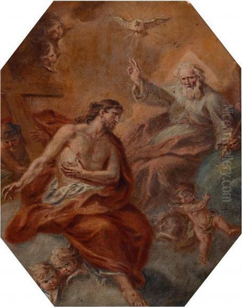 La Santa Trinita Oil Painting by Martin Johann Schmidt