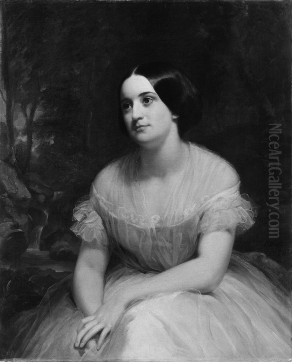 Mrs. James Clinton Griswold Oil Painting by Charles Loring Elliott