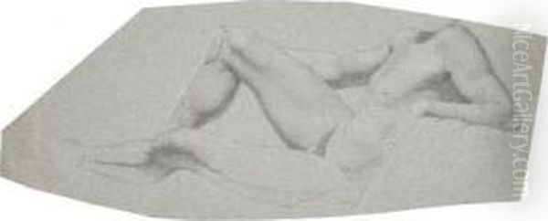 Study Of A Male Nude Oil Painting by Julius Schnorr Von Carolsfeld