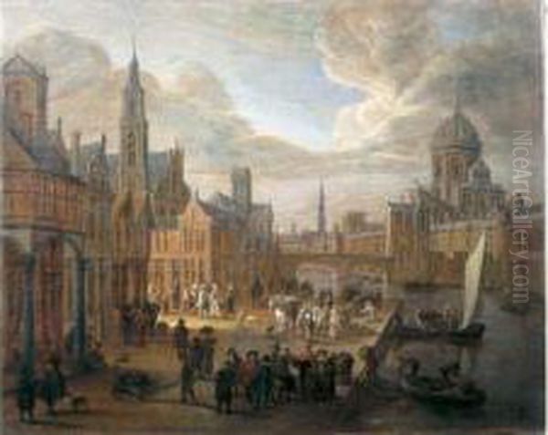 Vue De Bruxelles Oil Painting by Mattijs Schoevaerdts