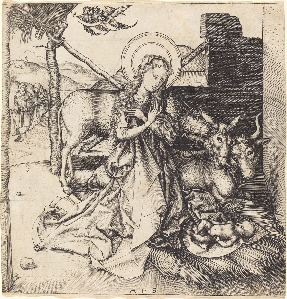 The Nativity Oil Painting by Martin Schongauer