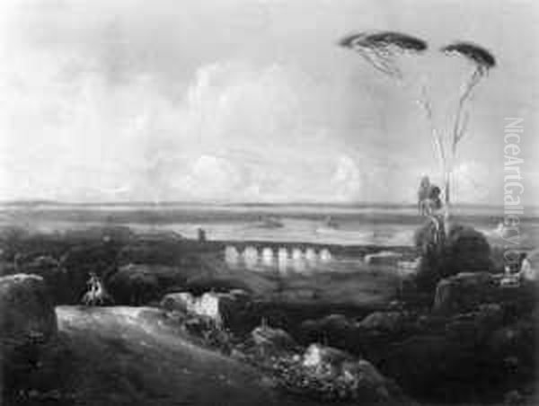 Signiert Und Datiert Unten Links: C. Schreiber 1867. Oil Painting by Peter Conrad Schreiber