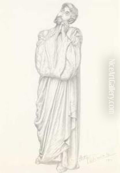 Moine Oil Painting by Carlos Schwabe